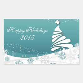Happy Holidays Rechteckiger Aufkleber