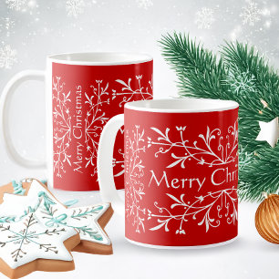 Happy Holidays Red and White Christmas Tasse