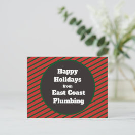 Happy Holidays Red Green Business Promotions Postkarte