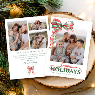 Happy Holidays Red Green Feiertagskarte
