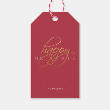 Happy Holidays Red Script Weihnachten