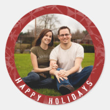 Happy Holidays Red Snowflake Foto