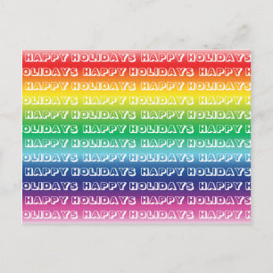 Happy Holidays Regenbogenfarben Gay Pride lgbt lgb Postkarte