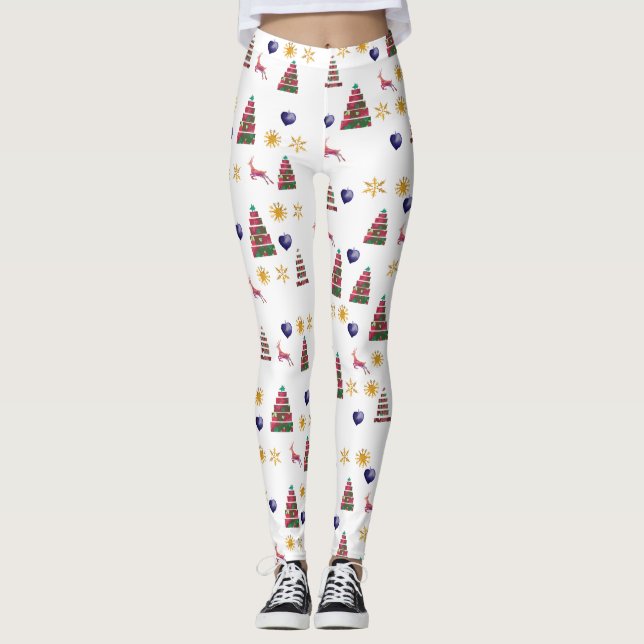 Happy Holidays Rentiers Leggings (Vorderseite)