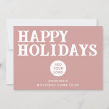 Happy Holidays Retro Dusty Rose Business-Logo