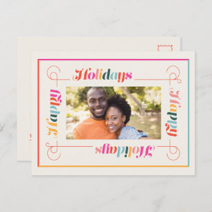 Happy Holidays Retro Weihnachtsfeiertag Postkarte