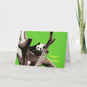 Happy Holidays Riant Panda Feiertagskarte