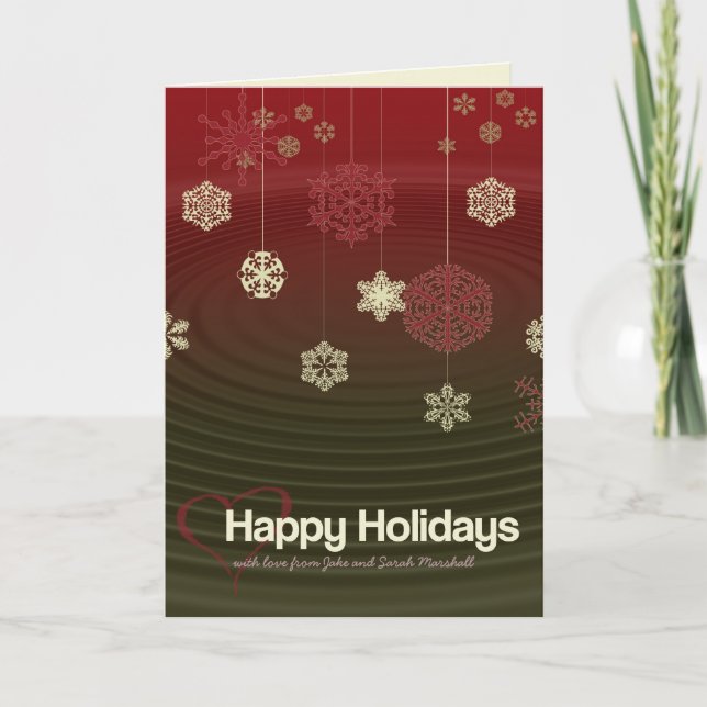 Happy Holidays Ripple Card Feiertagskarte (Vorderseite)