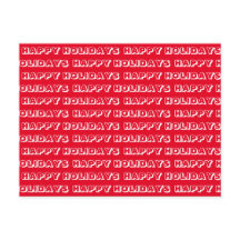 "Happy Holidays", rot weiß