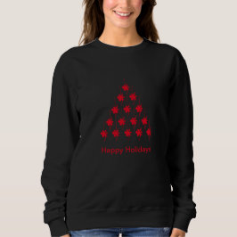 Happy Holidays Roter Schnee Tree Sweatshirt
