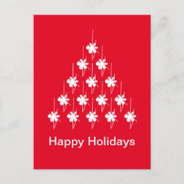 Happy Holidays Roter weißer Schnee Tree Postkarte