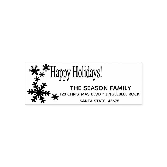 Happy Holidays Rücksendeadresse Permastempel (Design)