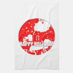 Happy Holidays - Santa Claus - Handtuch