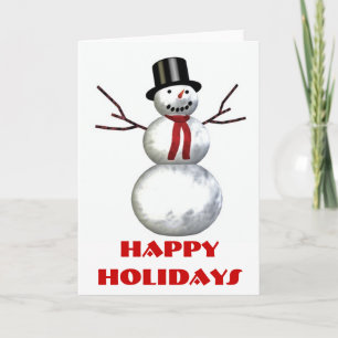 Happy Holidays - Schneemann Feiertagskarte