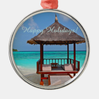 Happy Holidays Schöne Malediven Inseln Ornament Aus Metall