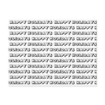 "Happy Holidays" Schwarz-weiß