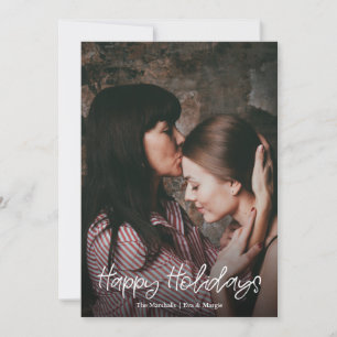 Happy Holidays Script Foto Overlay Feiertagskarte