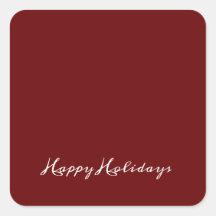 Happy Holidays Script Red Simple Modern Holiday