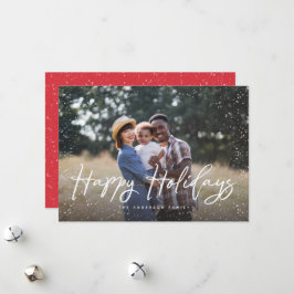 Happy Holidays Script Snow Foto Weihnachten