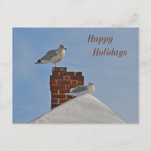 Happy Holidays Seashore Feiertagspostkarte