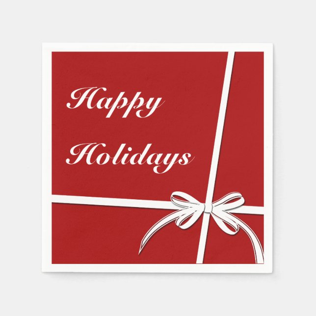 Happy Holidays Serviette (Vorderseite)