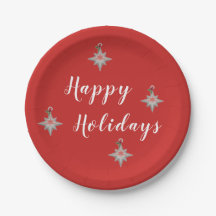 Happy Holidays Set von 8 Paper Tellers