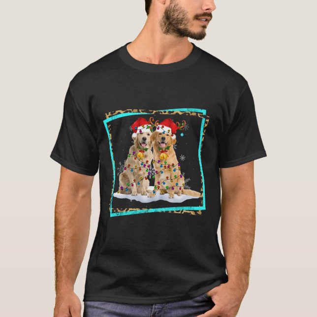 Happy Holidays Shirt, Golden Retriever T-Shirt (Vorderseite)