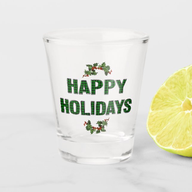 Happy Holidays Shot glass Schnapsglas (Vorderseite)