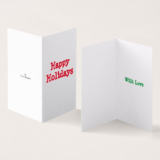 Happy Holidays Simple Christmas Card (Innenseite und Außenseite)