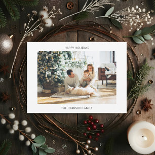 Happy Holidays Simple One Foto Feiertagskarte