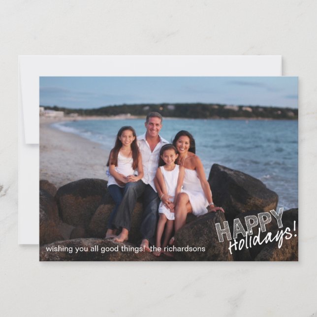 Happy Holidays Sketch Feiertagskarte (Vorderseite)