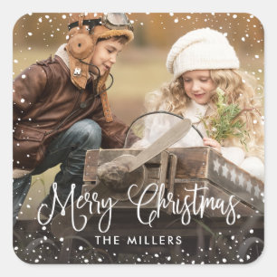 Happy Holidays Snow Foto Sticker