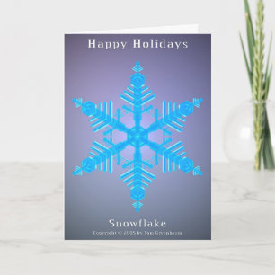 Happy Holidays Snowflake 01 Feiertagskarte