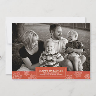 Happy Holidays Snowflake Card | flach | 12x18 | Feiertagskarte
