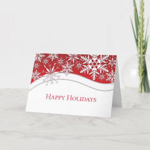 Happy Holidays Snowflakes Card Karte