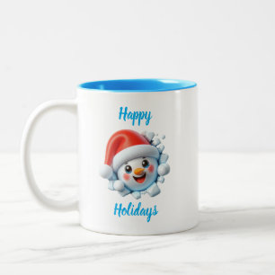 Happy Holidays Snowman 3d Tasse