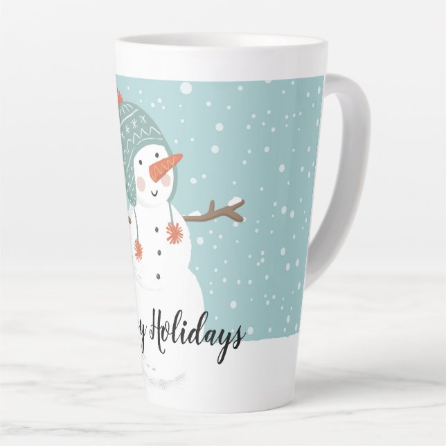 Happy Holidays Snowman Milchtasse (Rechte Ecke)