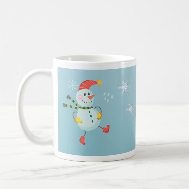 Happy Holidays Snowman Tasse (Links)