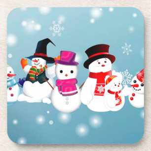 Happy Holidays Snowmen Untersetzer