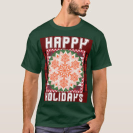 Happy Holidays Snowy Picnic Pattern Shirts