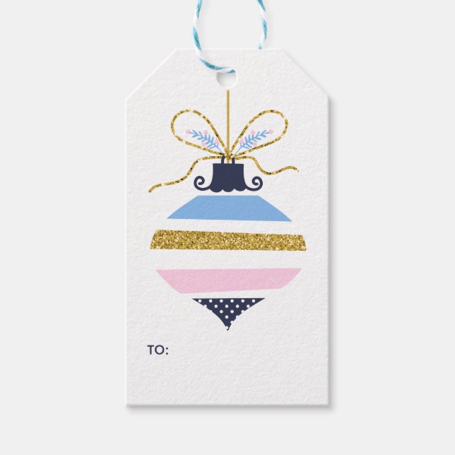 Happy Holidays | Sparkling Weihnachtsschmuck Geschenkanhänger (Vorderseite)