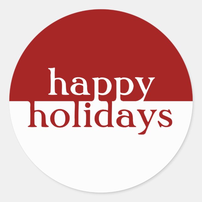 Happy Holidays Sticker (Vorderseite)