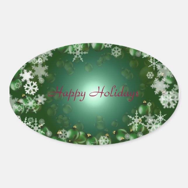 Happy Holidays Sticker (Vorderseite)