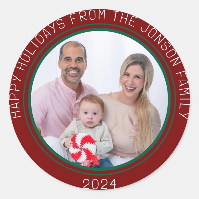 Happy Holidays Sticker - Festlicher Urlaub (Vorderseite)