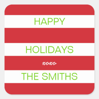 Happy Holidays Sticker (rot und weiß)