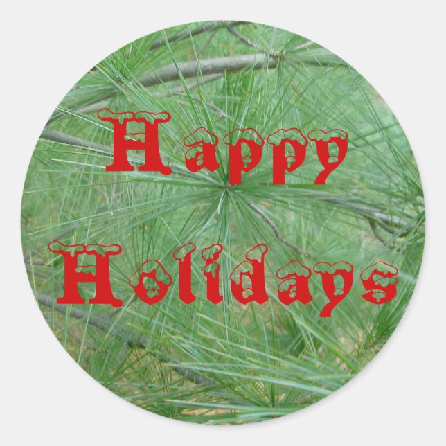 Happy Holidays Stickers (Vorderseite)