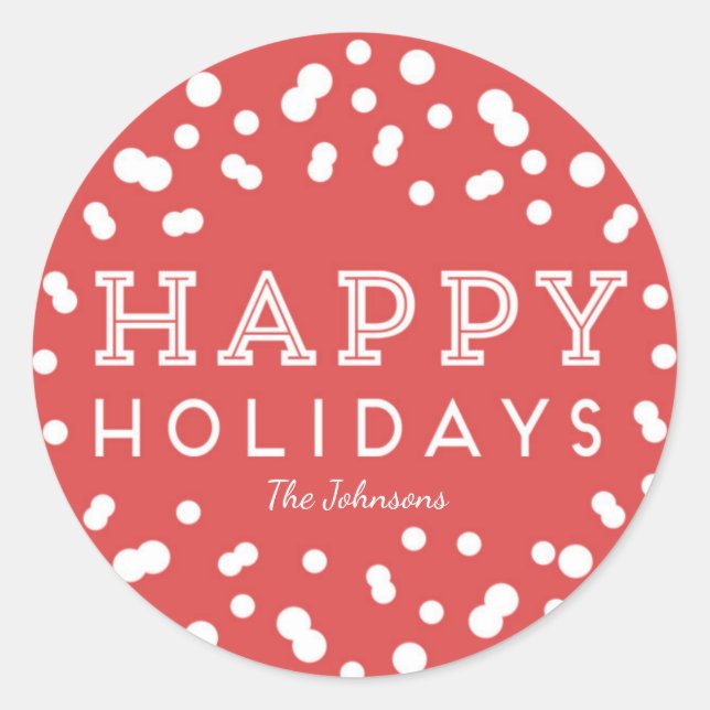Happy Holidays Stickers (Vorderseite)