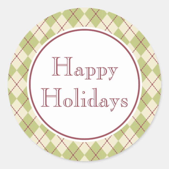 Happy Holidays Stickers (Vorderseite)