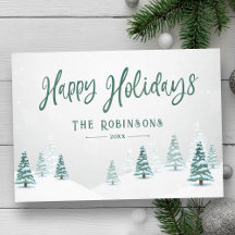 Happy Holidays Stilvolle Rustikale Winterbäume