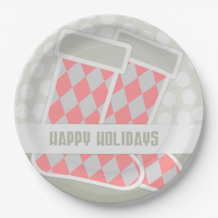 Happy Holidays Strumpf Pappteller